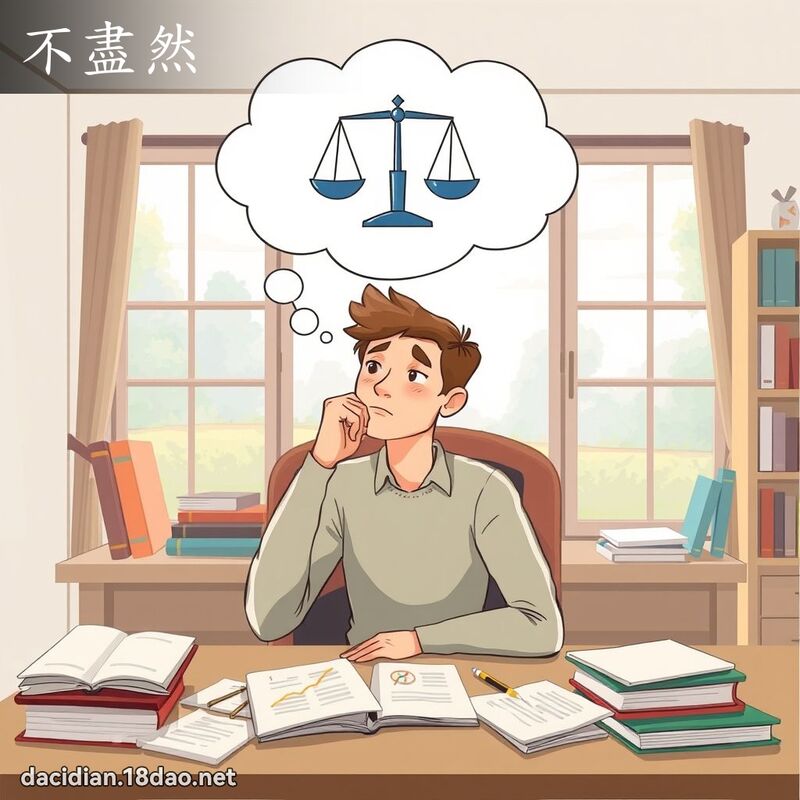 不盡然 - 國語大辭典配圖