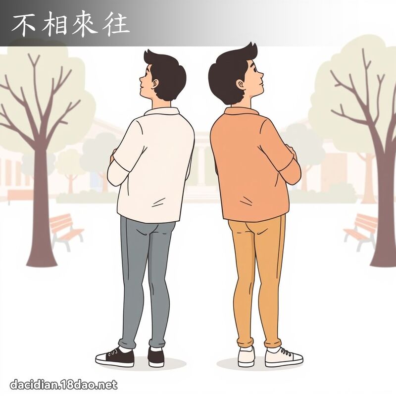 不相来往 - 国语大辞典配图