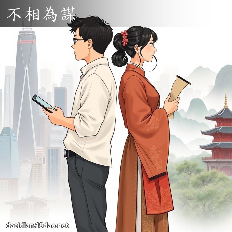 不相為謀 - 國語大辭典配圖