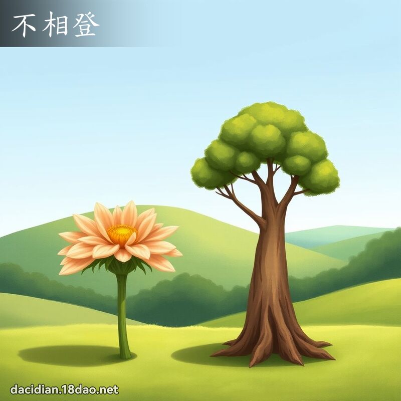 不相登 - 國語大辭典配圖