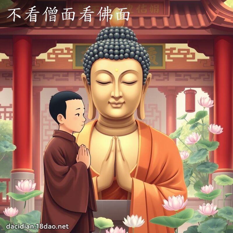 不看僧面看佛面 - 國語大辭典配圖