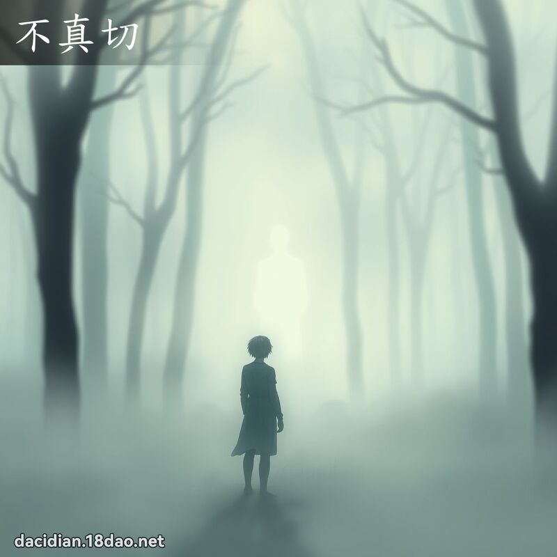 不真切 - 國語大辭典配圖