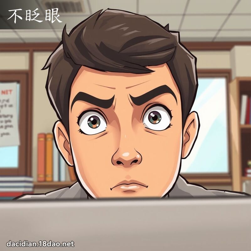 不眨眼 - 國語大辭典配圖