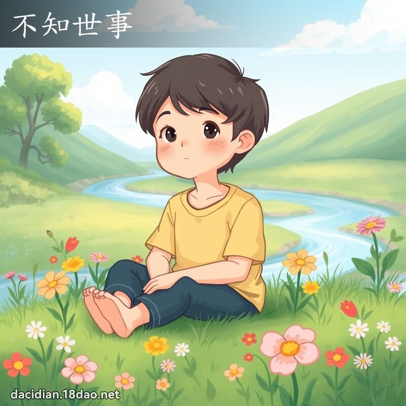 不知世事 - 国语大辞典配图