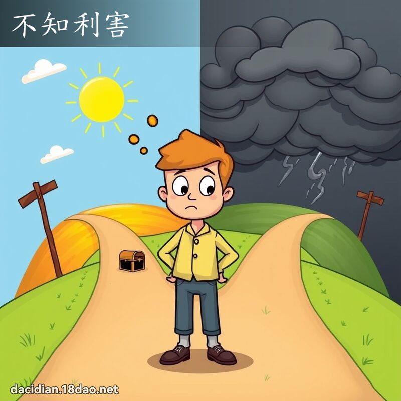 不知利害 - 国语大辞典配图
