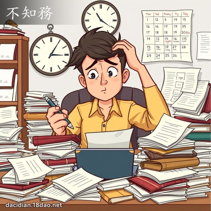 不知务 - 国语大辞典配图