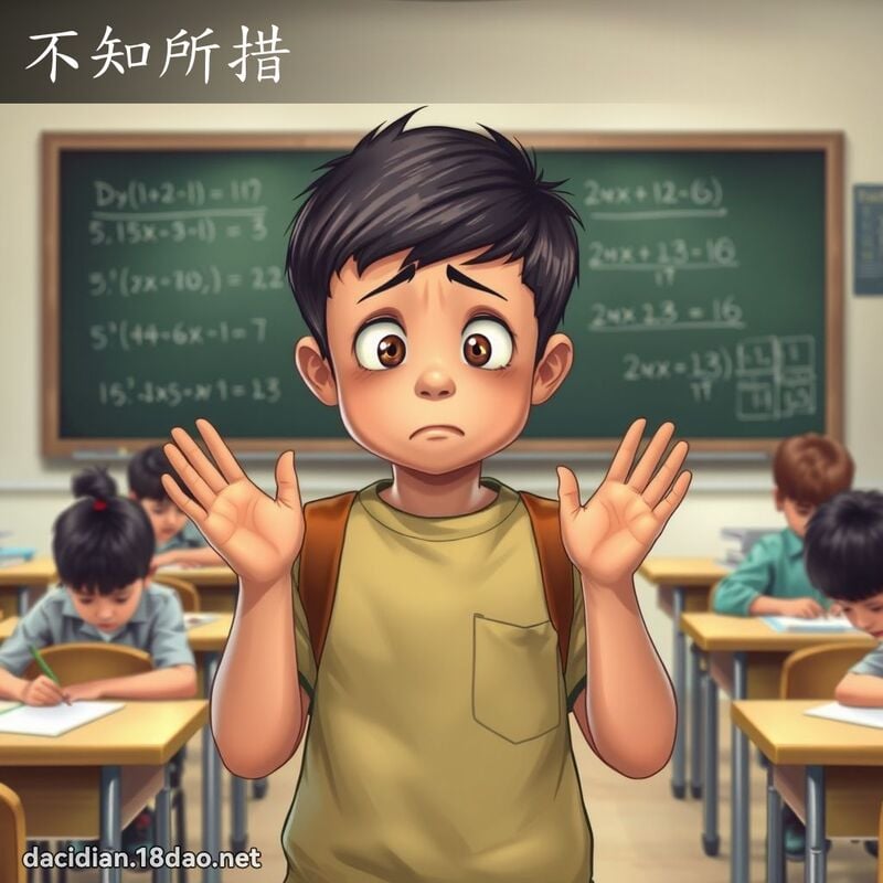 不知所措 - 国语大辞典配图