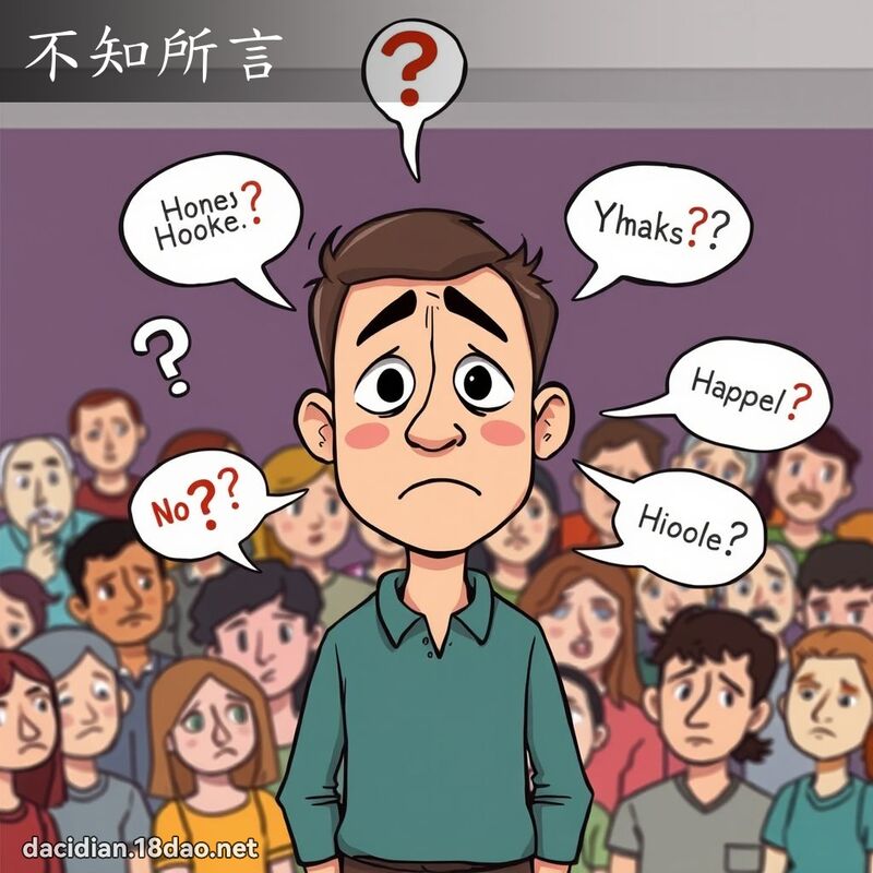 不知所言 - 国语大辞典配图