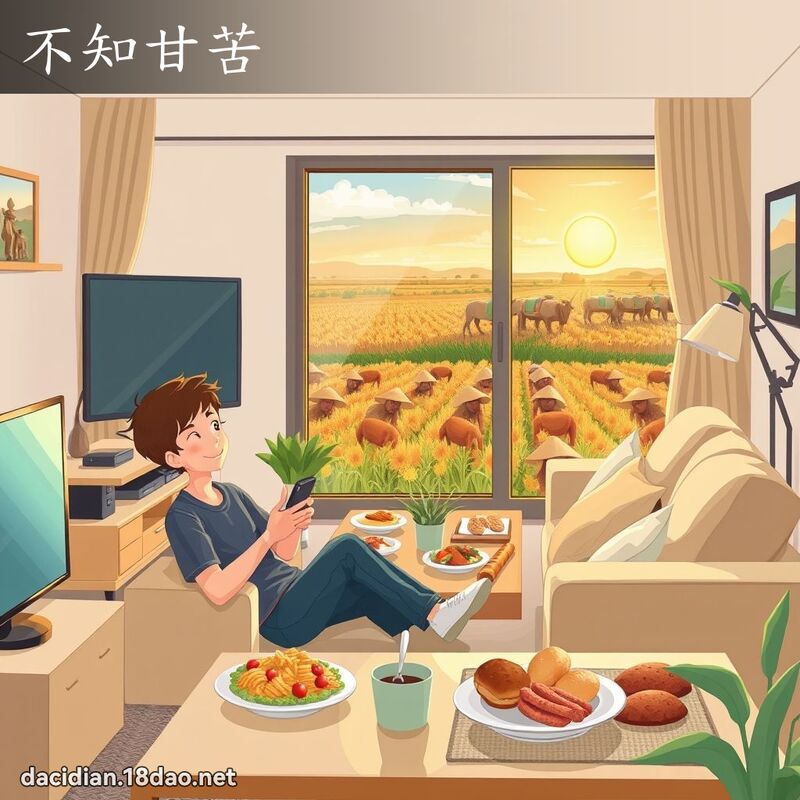 不知甘苦 - 国语大辞典配图