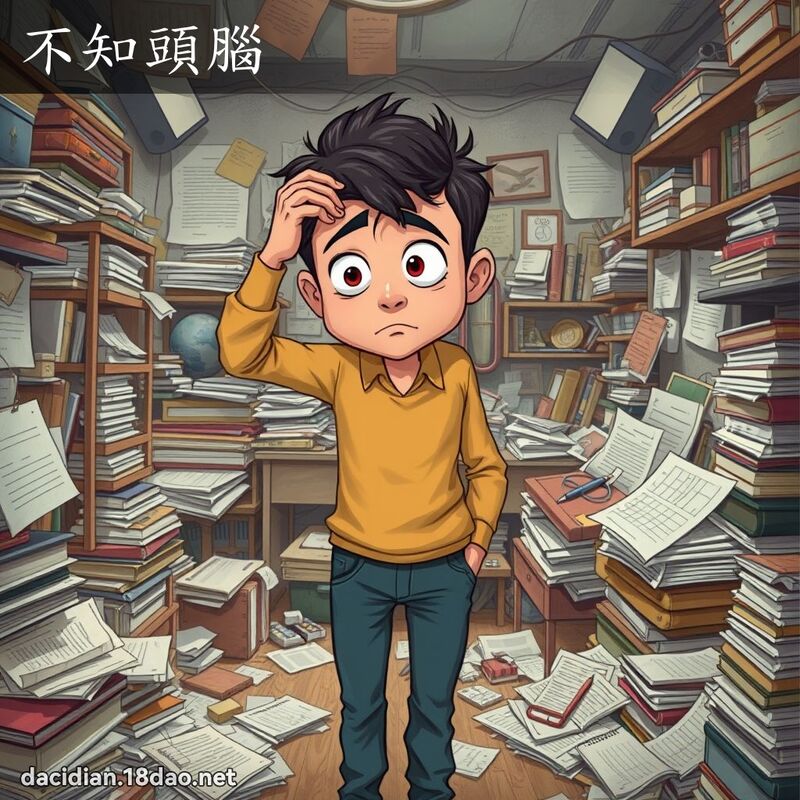 不知頭腦 - 國語大辭典配圖