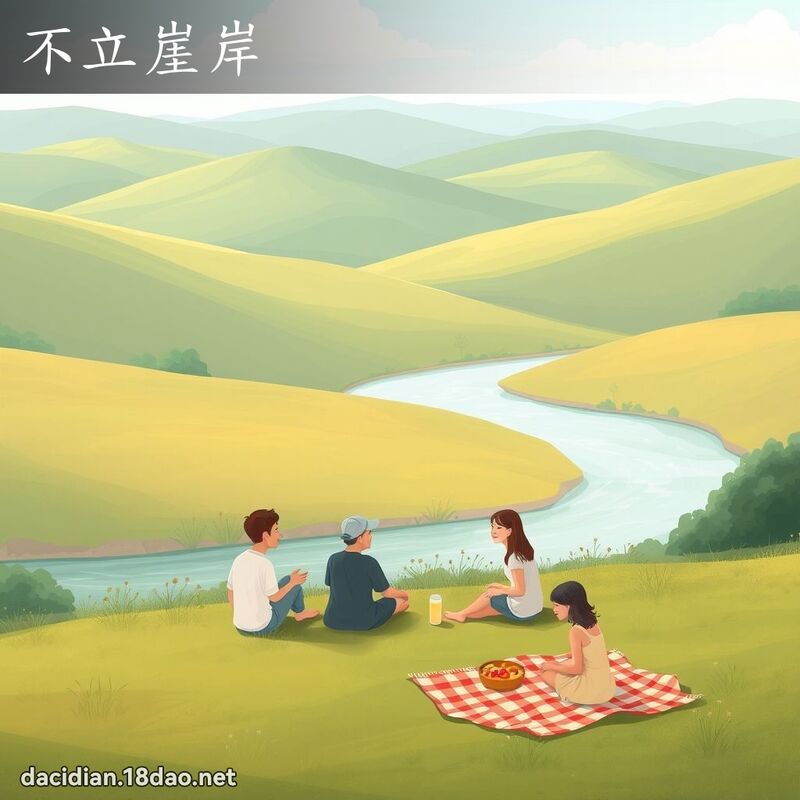 不立崖岸 - 國語大辭典配圖