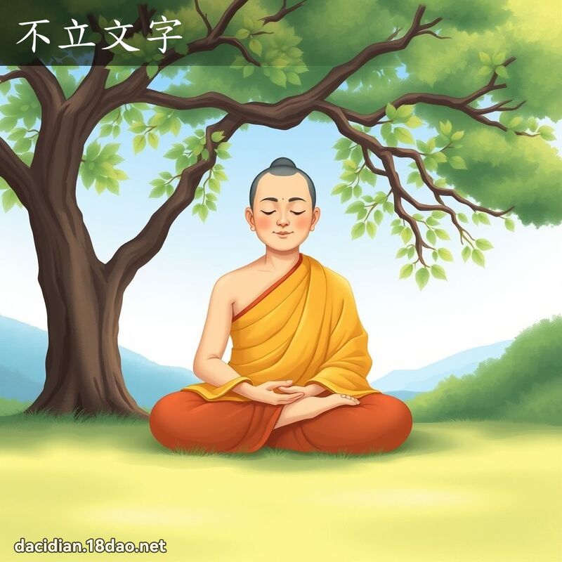 不立文字 - 國語大辭典配圖