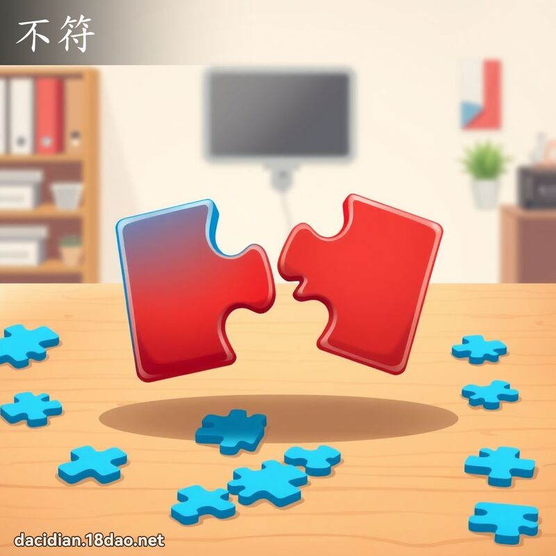不符 - 國語大辭典配圖