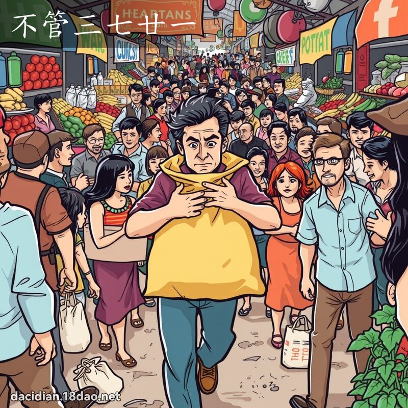 不管三七廿一 - 国语大辞典配图