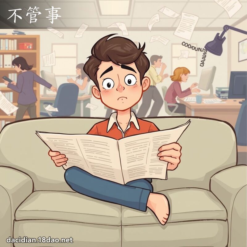 不管事 - 国语大辞典配图