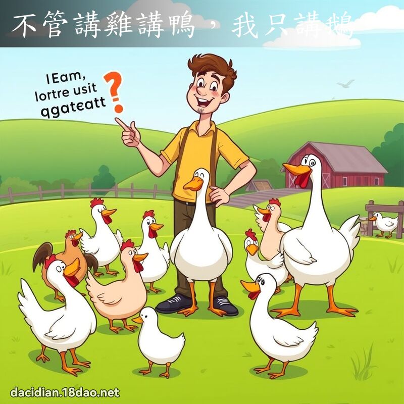 不管讲鸡讲鸭，我只讲鹅 - 国语大辞典配图