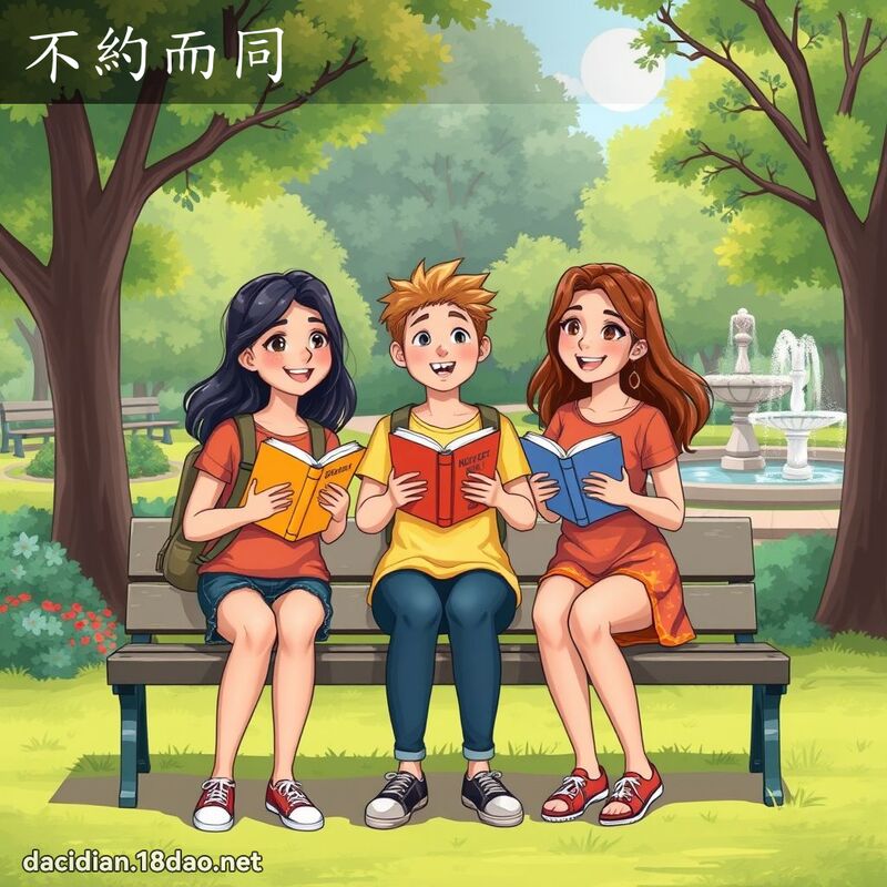 不约而同 - 国语大辞典配图