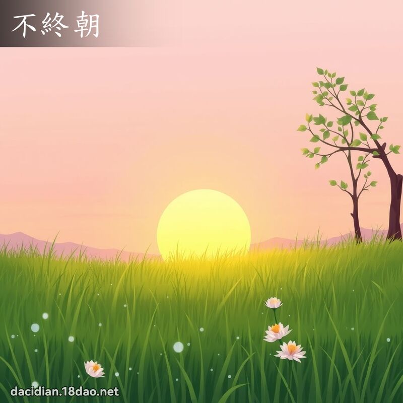 不終朝 - 國語大辭典配圖