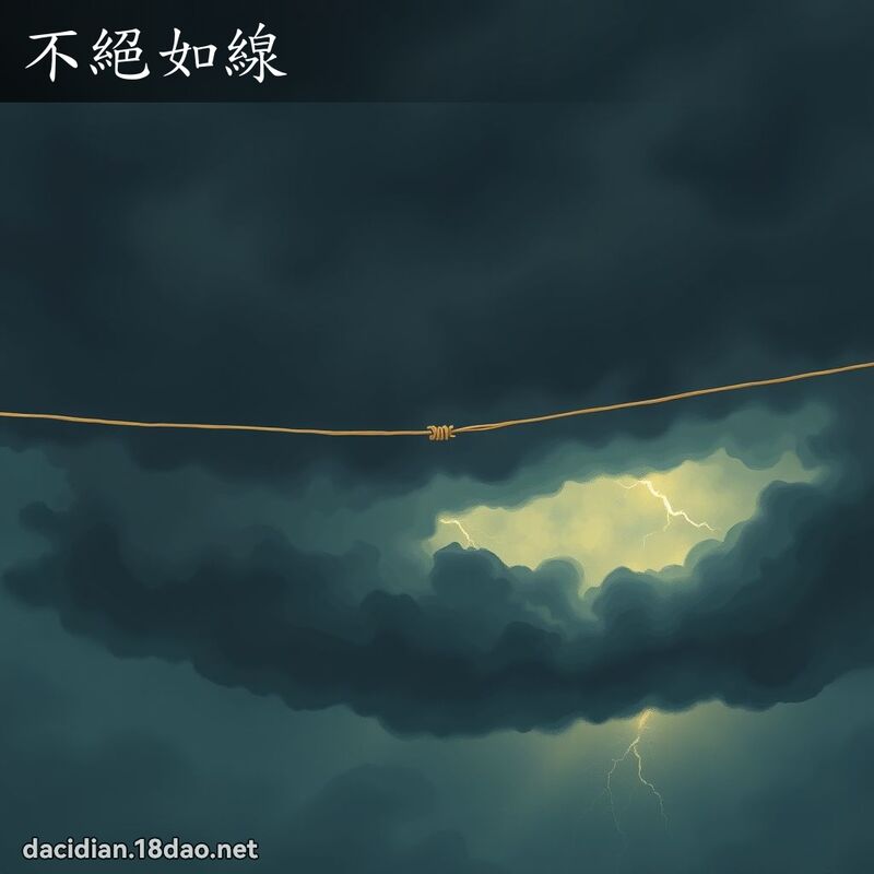 不絕如線 - 國語大辭典配圖