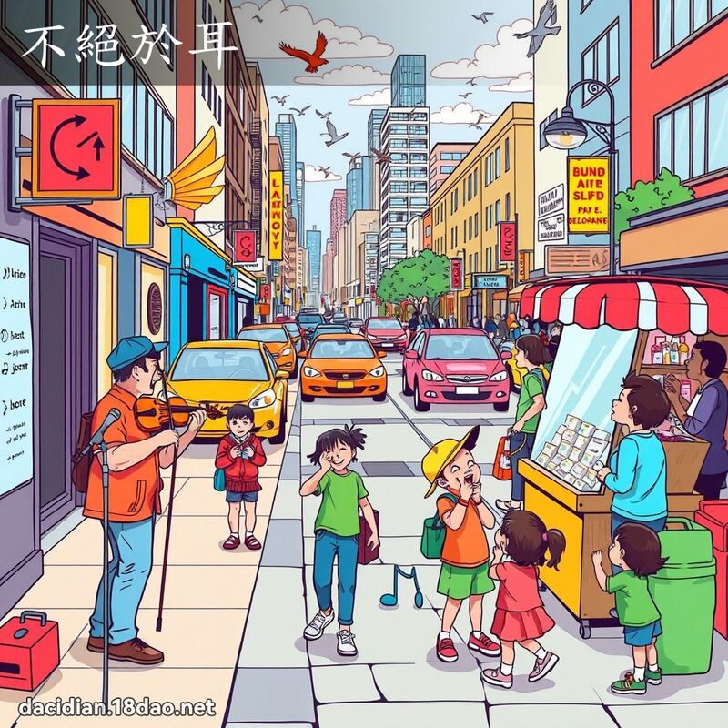 不绝於耳 - 国语大辞典配图