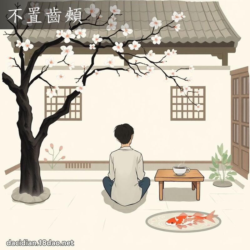 不置齒頰 - 國語大辭典配圖