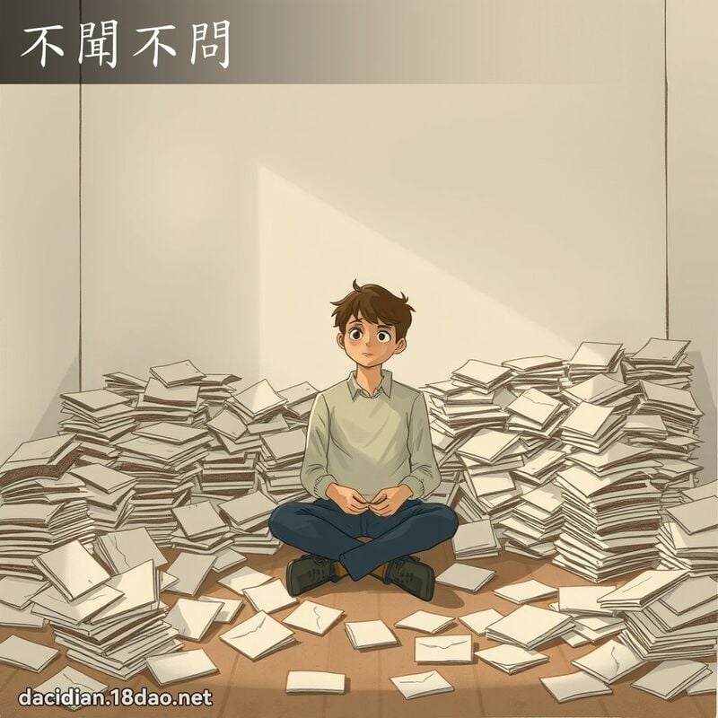 不闻不问 - 国语大辞典配图