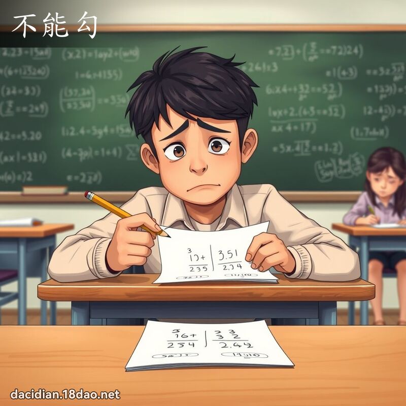 不能勾 - 国语大辞典配图
