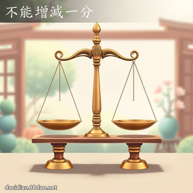 不能增減一分 - 國語大辭典配圖