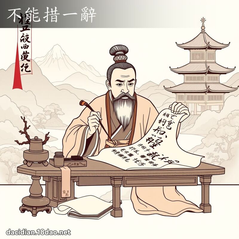 不能措一辞 - 国语大辞典配图