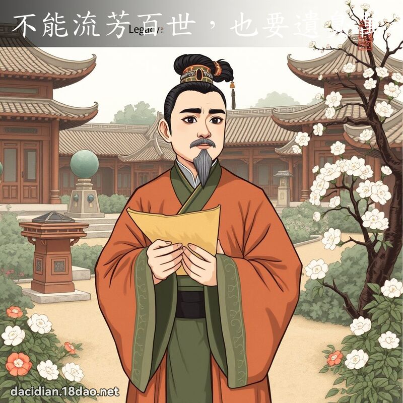 不能流芳百世，也要遺臭萬年 - 國語大辭典配圖