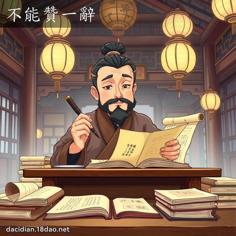 不能贊一辭 - 國語大辭典配圖