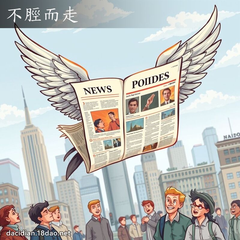 不脛而走 - 国语大辞典配图