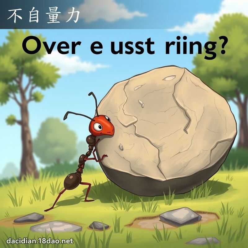 不自量力 - 国语大辞典配图