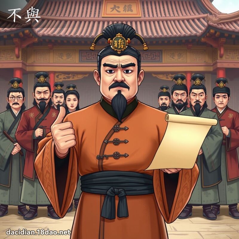不与 - 国语大辞典配图