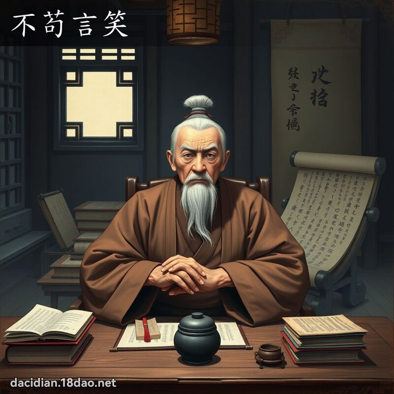 不苟言笑 - 國語大辭典配圖