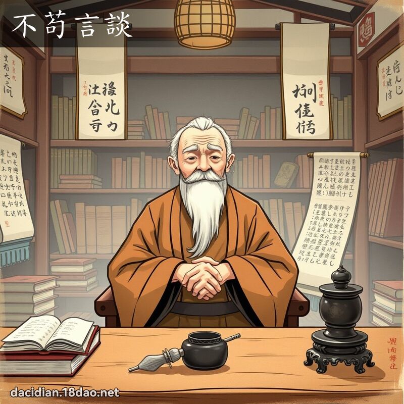 不苟言談 - 國語大辭典配圖