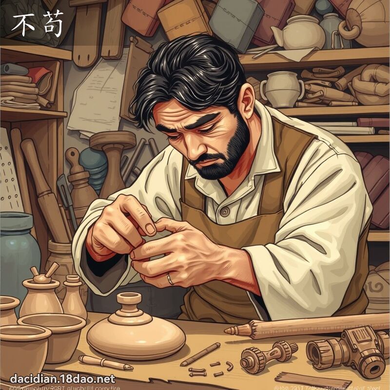 不苟 - 国语大辞典配图