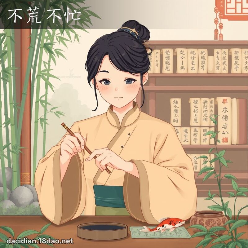 不荒不忙 - 国语大辞典配图
