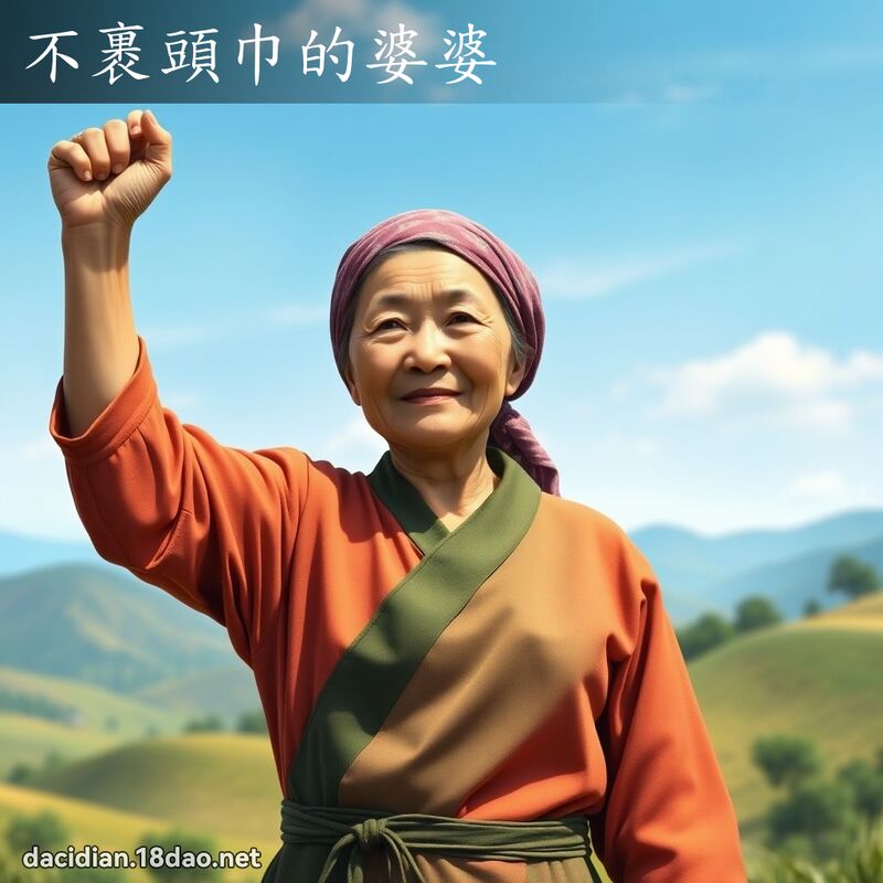 不裹头巾的婆婆 - 国语大辞典配图