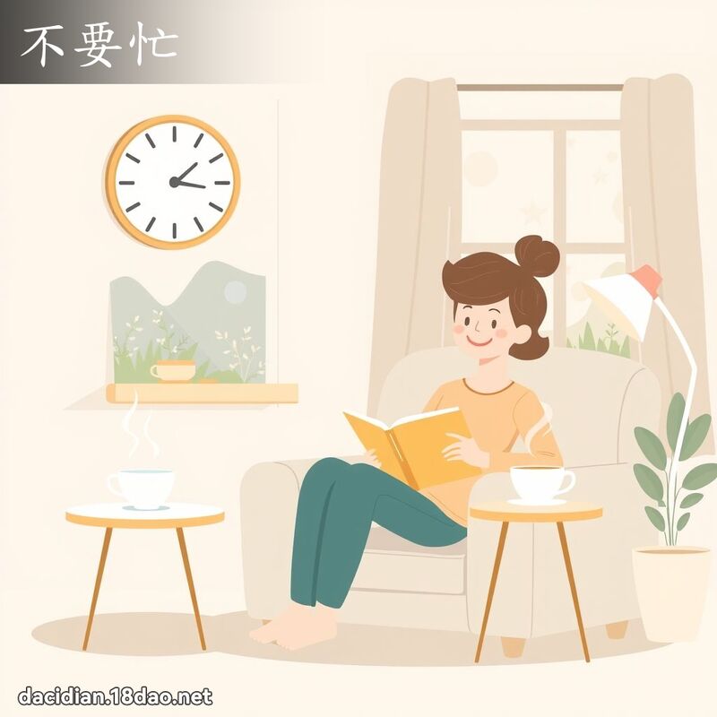 不要忙 - 国语大辞典配图
