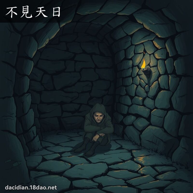 不见天日 - 国语大辞典配图