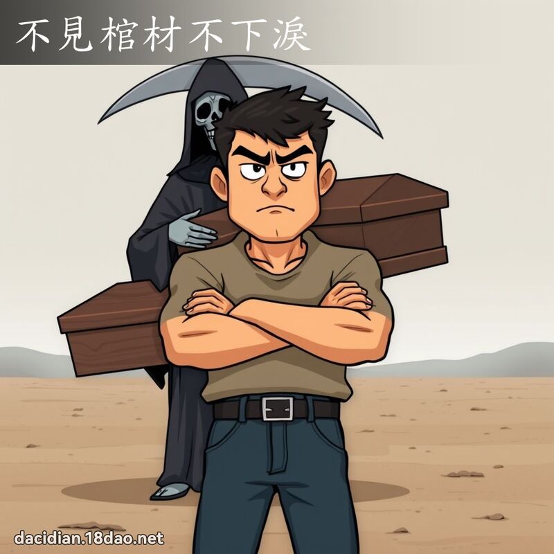 不见棺材不下泪 - 国语大辞典配图