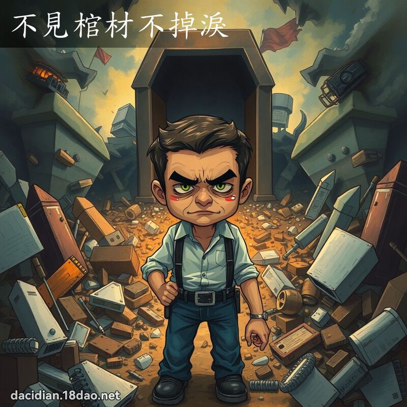 不見棺材不掉淚 - 國語大辭典配圖