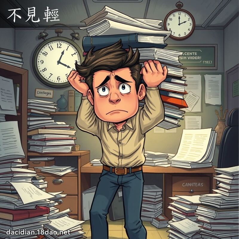 不见轻 - 国语大辞典配图