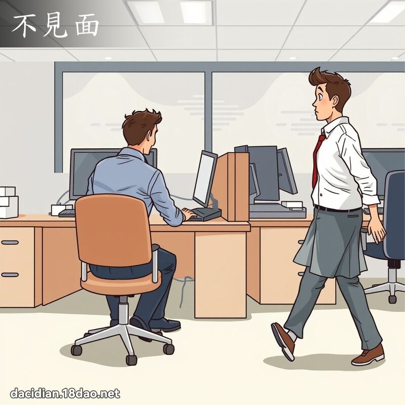 不见面 - 国语大辞典配图