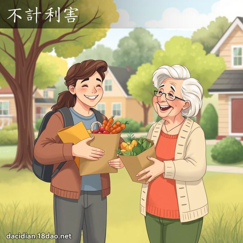 不计利害 - 国语大辞典配图