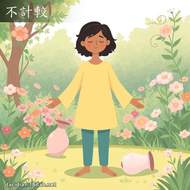 不計較 - 國語大辭典配圖