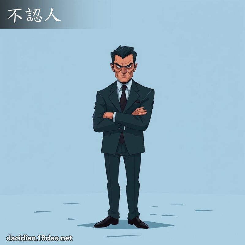 不认人 - 国语大辞典配图