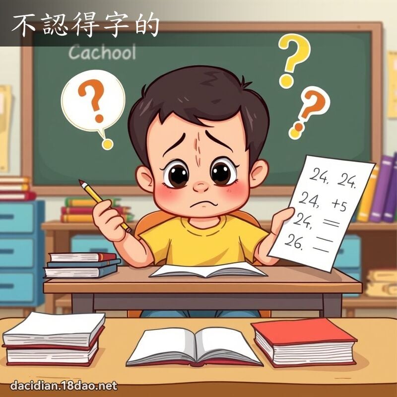 不認得字的 - 國語大辭典配圖