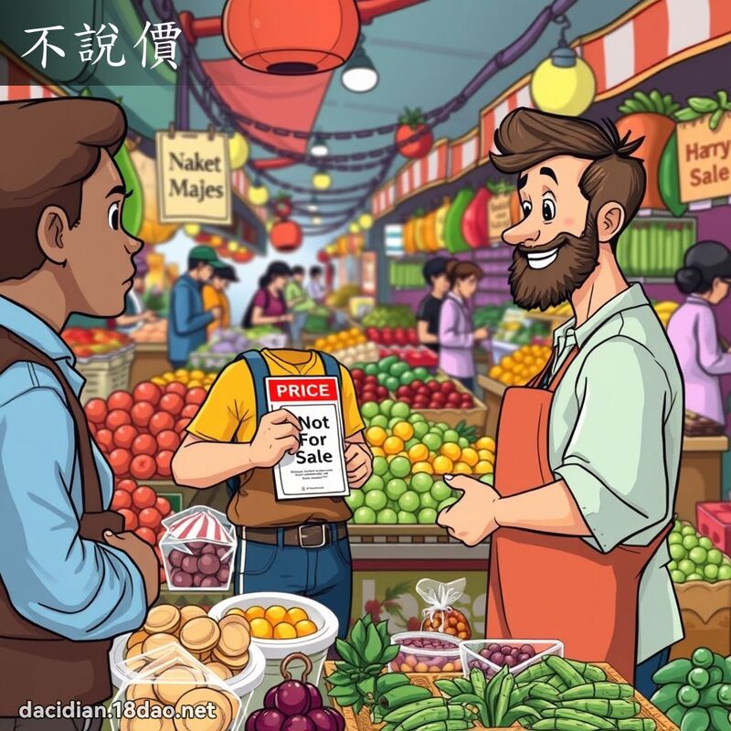 不说价 - 国语大辞典配图